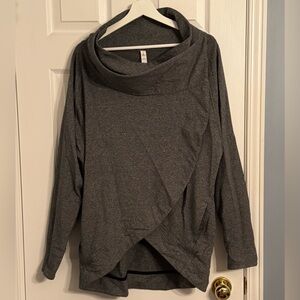 Lululemon Athletica Charcoal Cowl Neck Top